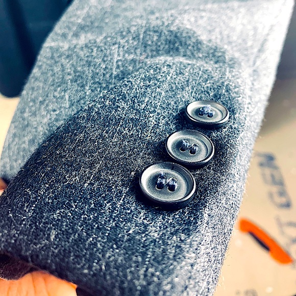 Double-breasted Wool and Tweed Blazer - Picture 2 of 6